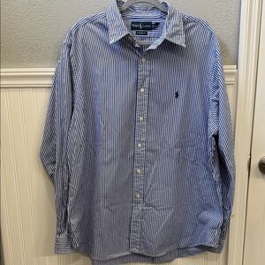 Ralph Lauren Men's Blue Striped Shirt